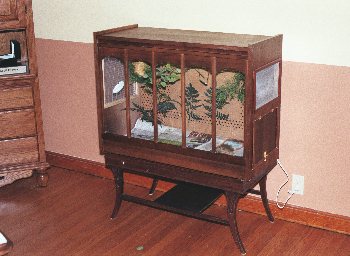 aviary built from old stereo